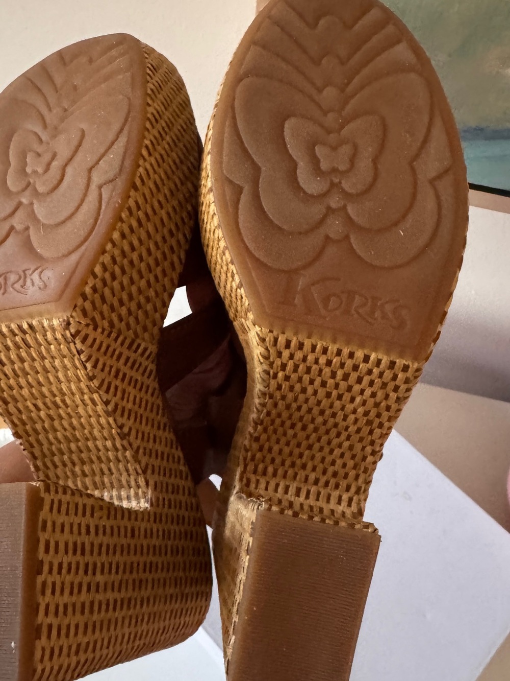 Kork-Ease Brown Woven Platform Sandals - Picture 6 of 6